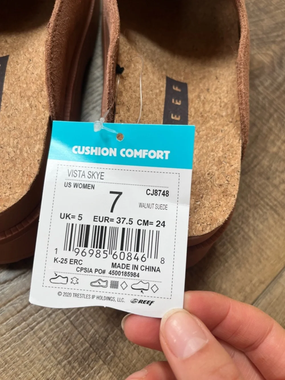 Reef Walnut Suede Slip-On Platform Mule - Picture 3 of 5